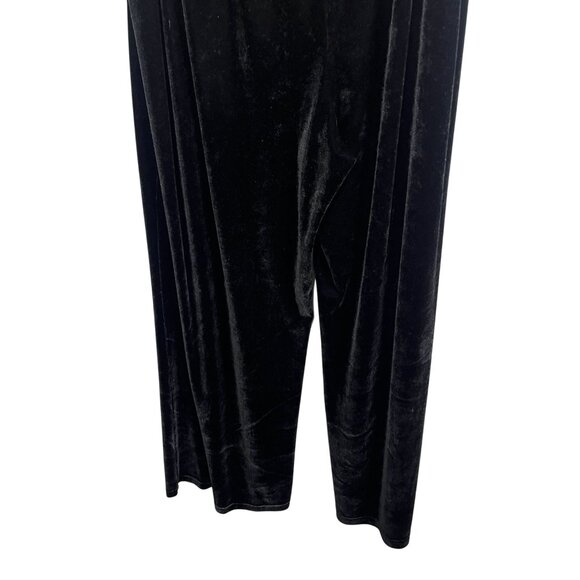 Zac and Rachel Pants Womens Velvet Wide Leg Pull On Plus Size 2X Velour Black - Picture 9 of 13